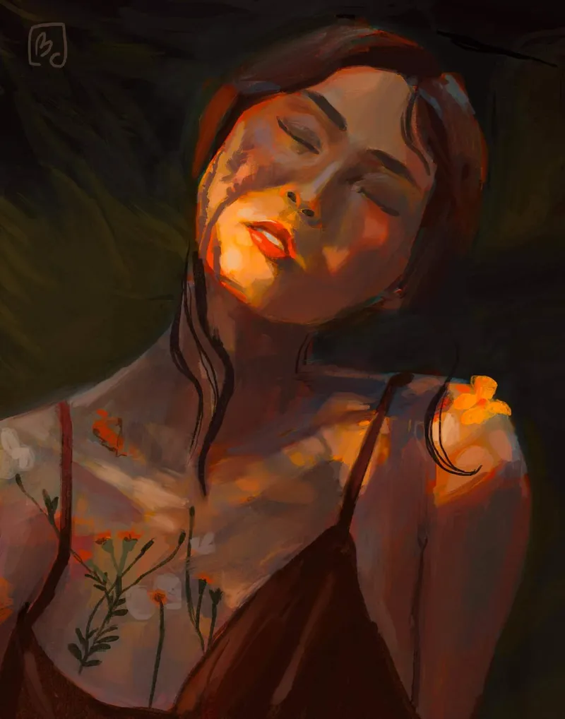 Woman In Sunlight painting